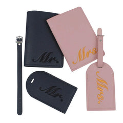 Embroidery Mr Mrs Lover Wedding Passport Cover Set