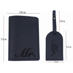 Embroidery Mr Mrs Lover Wedding Passport Cover Set