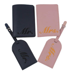 Embroidery Mr Mrs Lover Wedding Passport Cover Set