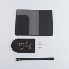 World Map Lover Couple Wedding Passport Cover Case Set