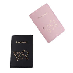 World Map Lover Couple Wedding Passport Cover Case Set