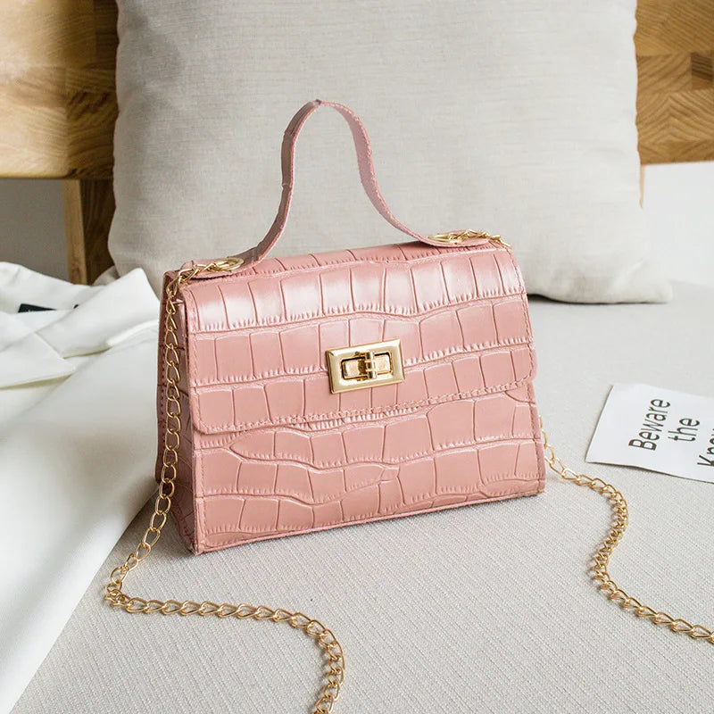 Crocodile Pattern Handbags PU Leather Women's Shoulder Bag