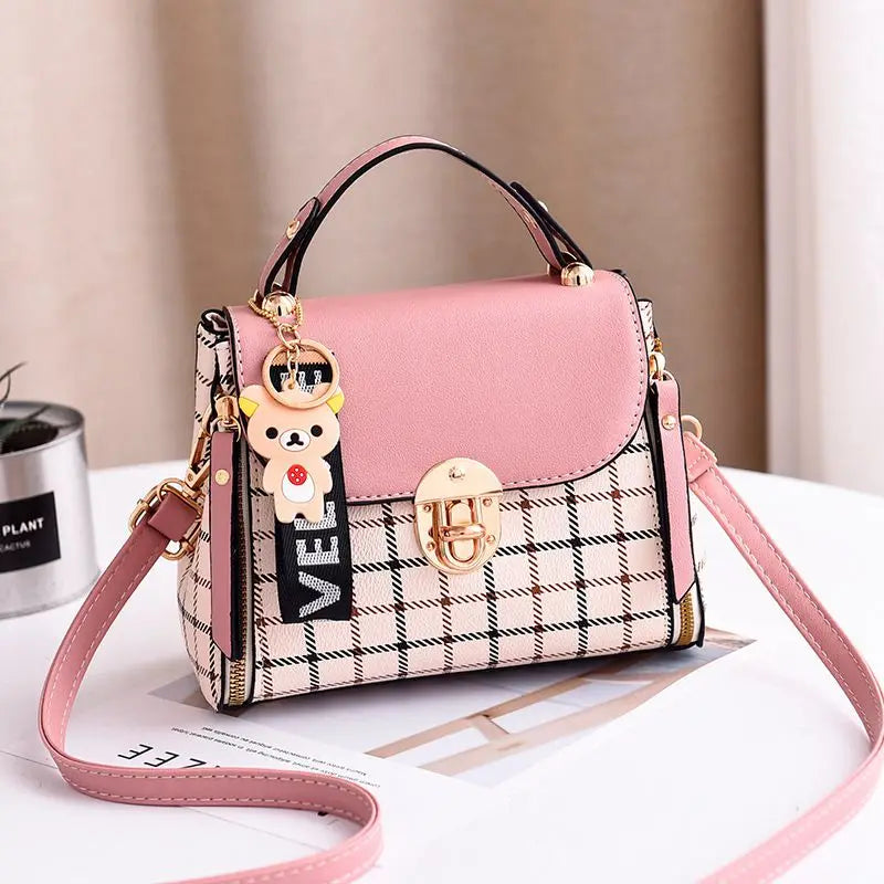 Women's Crossbody Bag Leather Flap Shoulder Messenger Bag