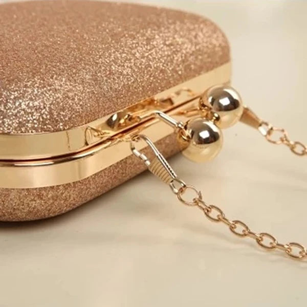 Glittered Clutch Wallet Evening Shoulder Bag