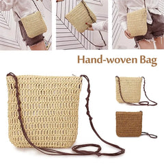 Japanese Style Straw Woven Bag All-match Vacation Shoulderbag