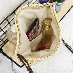 Japanese Style Straw Woven Bag All-match Vacation Shoulderbag