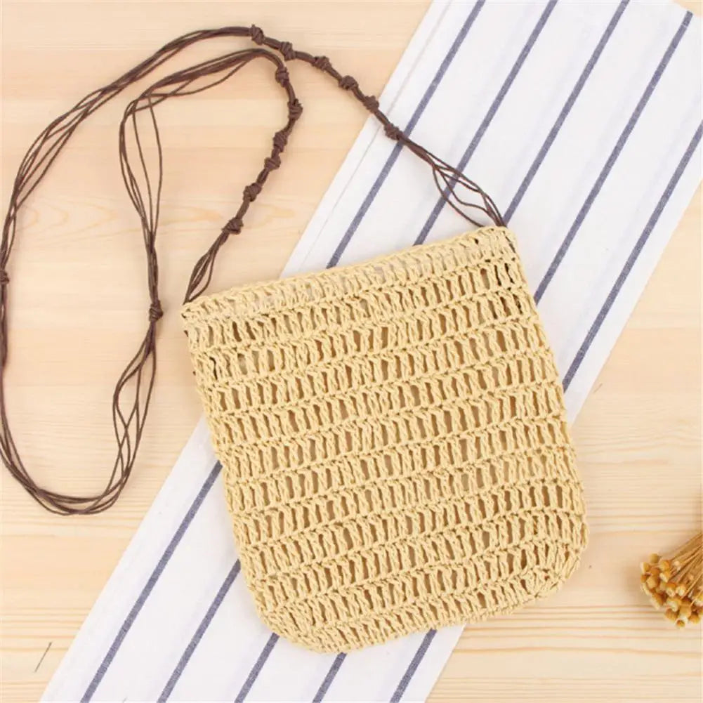Japanese Style Straw Woven Bag All-match Vacation Shoulderbag