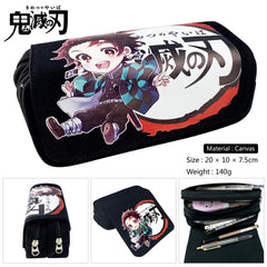 Anime Demon Slayer Prints Pencil Case Cosmetic Makeup Bag