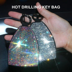 Hot Drilled PU Leather Key Bag for Car Key - Key Holder Case