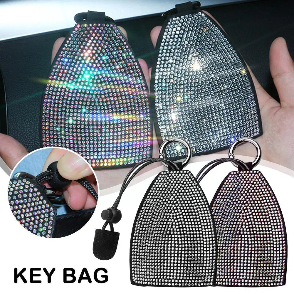 Hot Drilled PU Leather Key Bag for Car Key - Key Holder Case