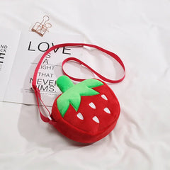 Strawberry Carrot Cotton Shoulder Crossbody Bag for Women