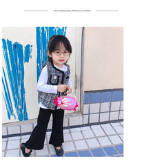 Kids Girls Small Shoulder Bag Girl Waist Bag Kids Solid Handbag Baby Summer Bags