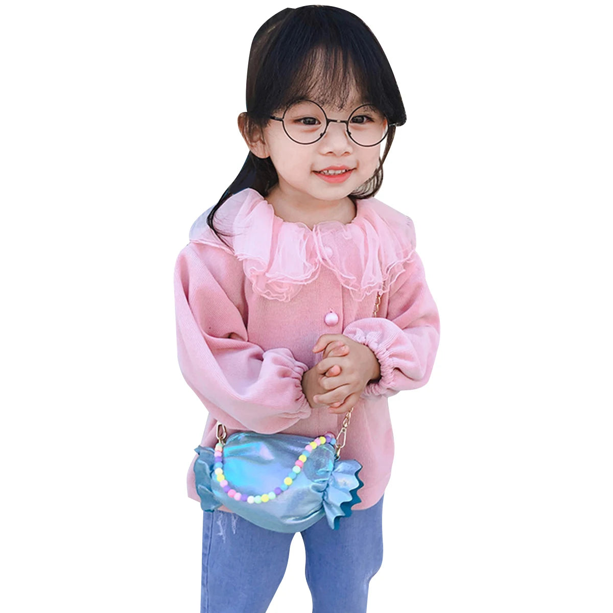 Kids Girls Small Shoulder Bag Girl Waist Bag Kids Solid Handbag Baby Summer Bags