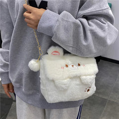Plush Bear Bag Doll Shoulder Bag Female Plush Messenger Bag