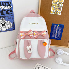 Girls Nylon School Backpack Letters Women Hight Schoolbag Satchel Mochila Bags