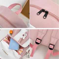 Girls Nylon School Backpack Letters Women Hight Schoolbag Satchel Mochila Bags