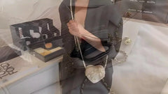 Heart Shaped Chain Shoulder Crossbody Bag PU Leather Handbag Purse