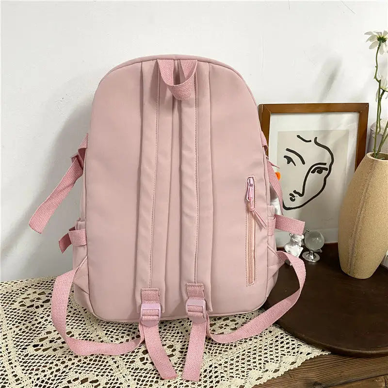 Women Large Capacity Backpack Waterproof Nylon Female Schoolbag College