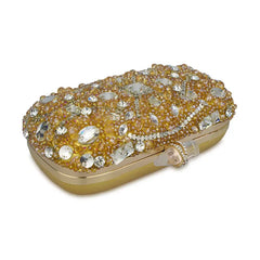 Women's Sequined Evening Bag Beaded Floral Messenger Clutch Chain