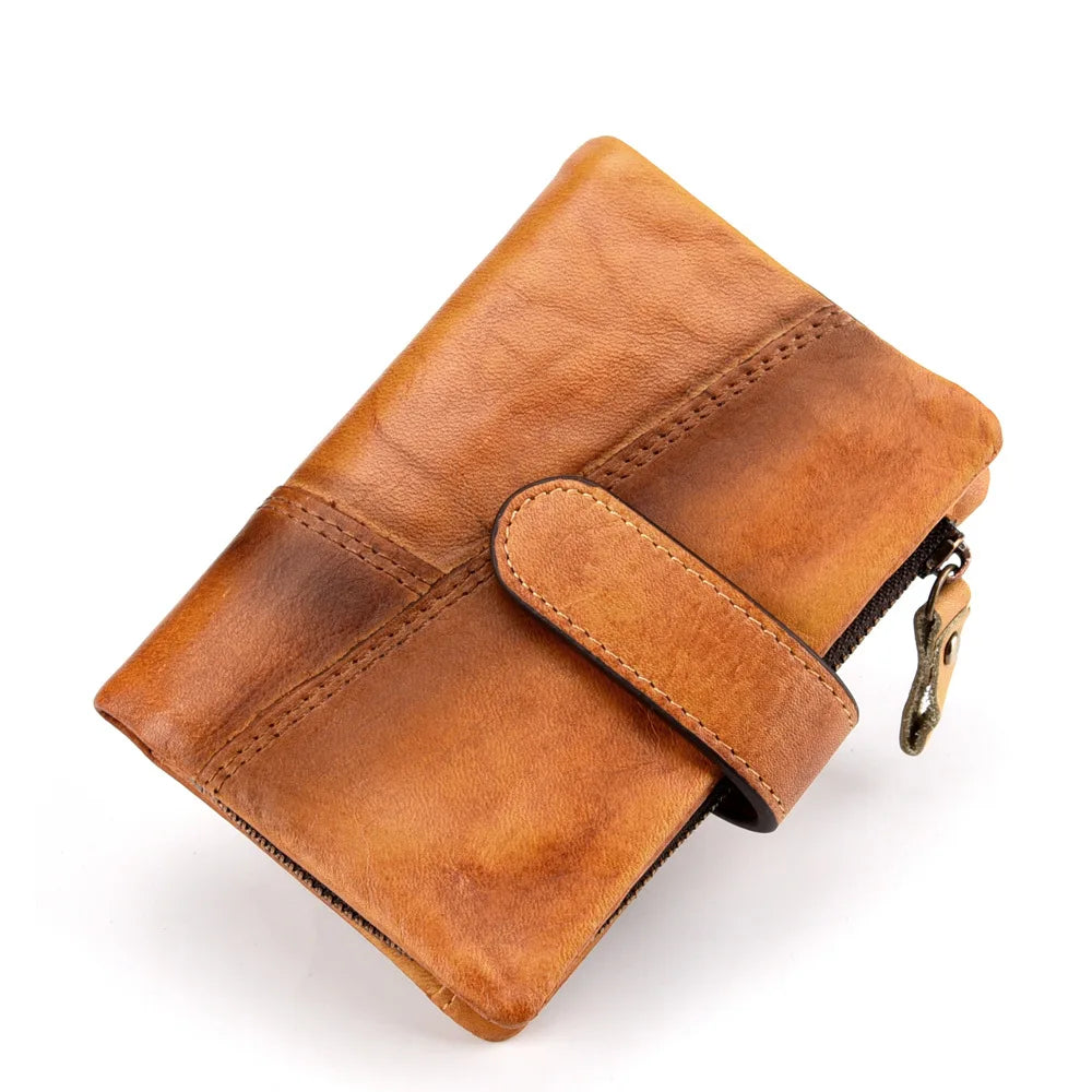 RFID Short Wallet Bifold Purse Vintage Style Wallets