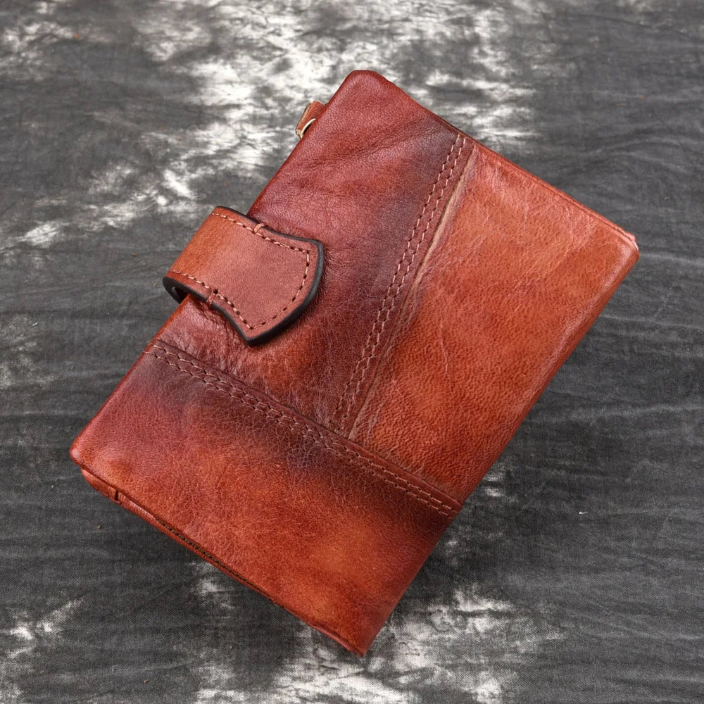 RFID Short Wallet Bifold Purse Vintage Style Wallets