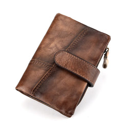 RFID Short Wallet Bifold Purse Vintage Style Wallets