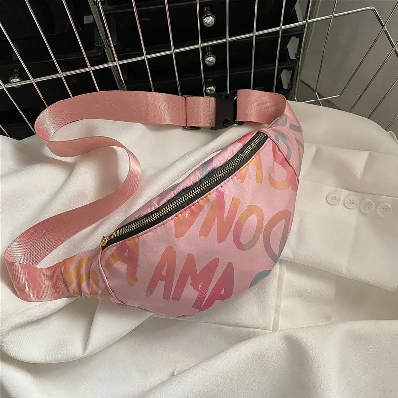 Women Monogram Fanny Pack Crossbody Cell Phone Purse Wallet