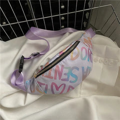 Women Monogram Fanny Pack Crossbody Cell Phone Purse Wallet