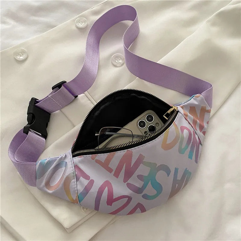Women Monogram Fanny Pack Crossbody Cell Phone Purse Wallet