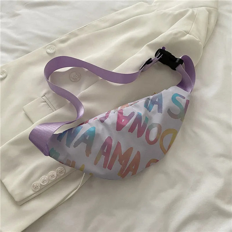 Women Monogram Fanny Pack Crossbody Cell Phone Purse Wallet