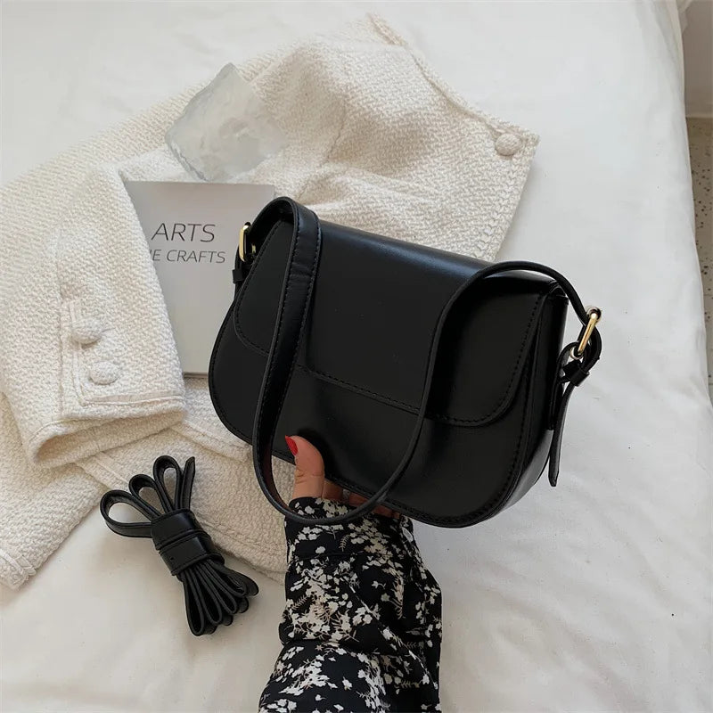 Women's Leather Crossbody Shoulder Bag Small Square Bag