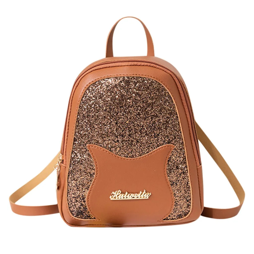 Mini Soft Leather Backpack for Women, Multi-Function Small Shoulder Bag