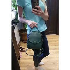 Women Leather Backpack Mini Soft Touch Multi-Function Small Backpack Female