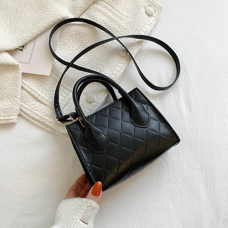 Women Shoulder Bag Square Crossbody Small Top-handle Bags PU Leather