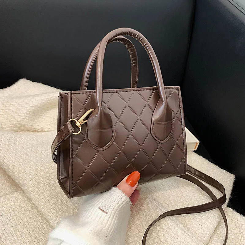 Women Shoulder Bag Square Crossbody Small Top-handle Bags PU Leather