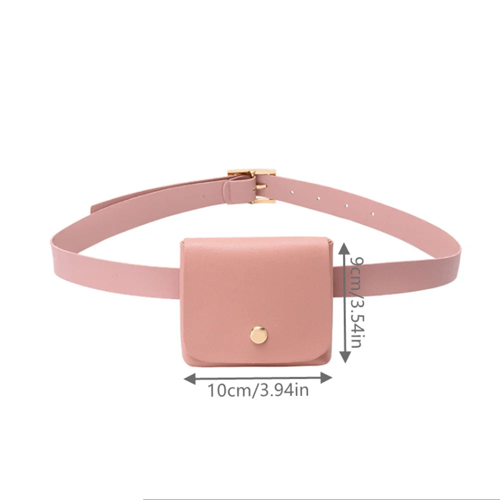 Leopard Waist Bag Women PU Leather Flap Pack Shoulder Cross Chest Pouch