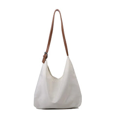 Women Large Size Nylon Crossbody Bag Vegan Plain Shoulder Purse