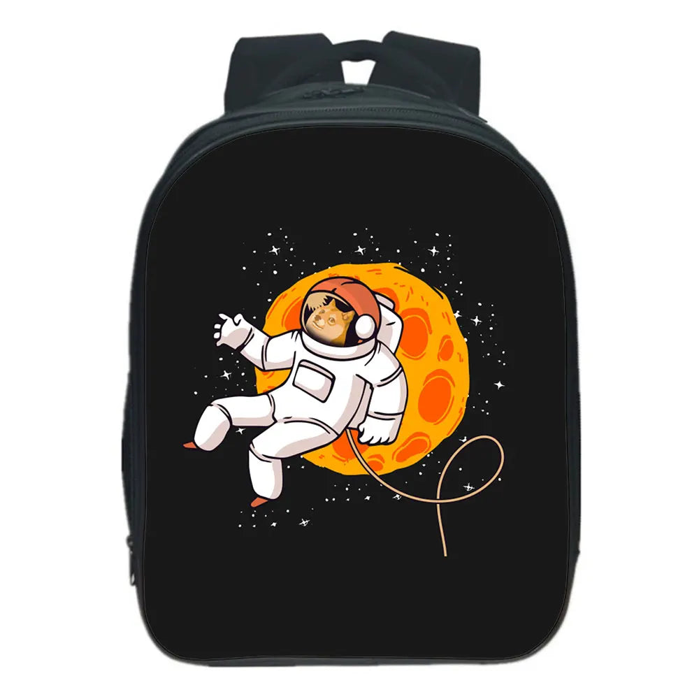 Dogecoin Backpack Cartoon Knapsack 13 Inch