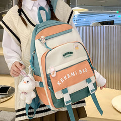 Double Pocket Teenage Girls Backpacks Large Capacity Women Shoulder Backpack