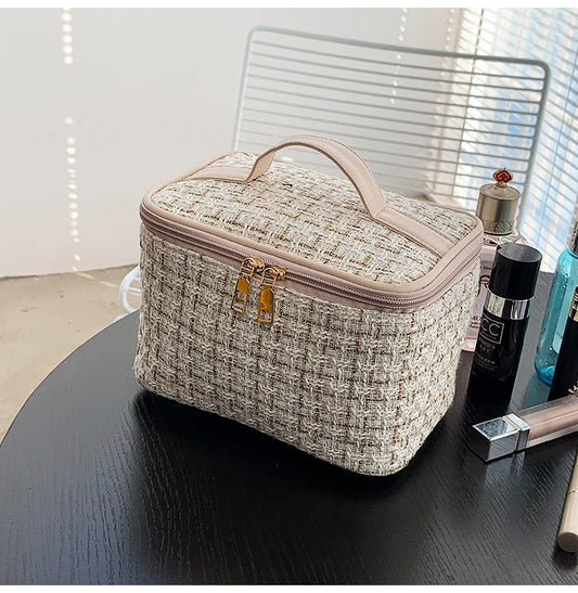 Solid Female Travel Toiletry Bag Beauty Makeup Organizer