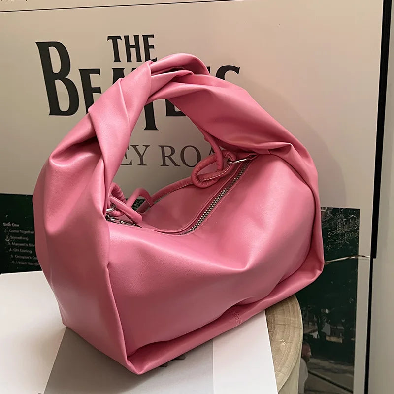 Kpop Women Backpack Wrinkled Clouds Crossbody Bag