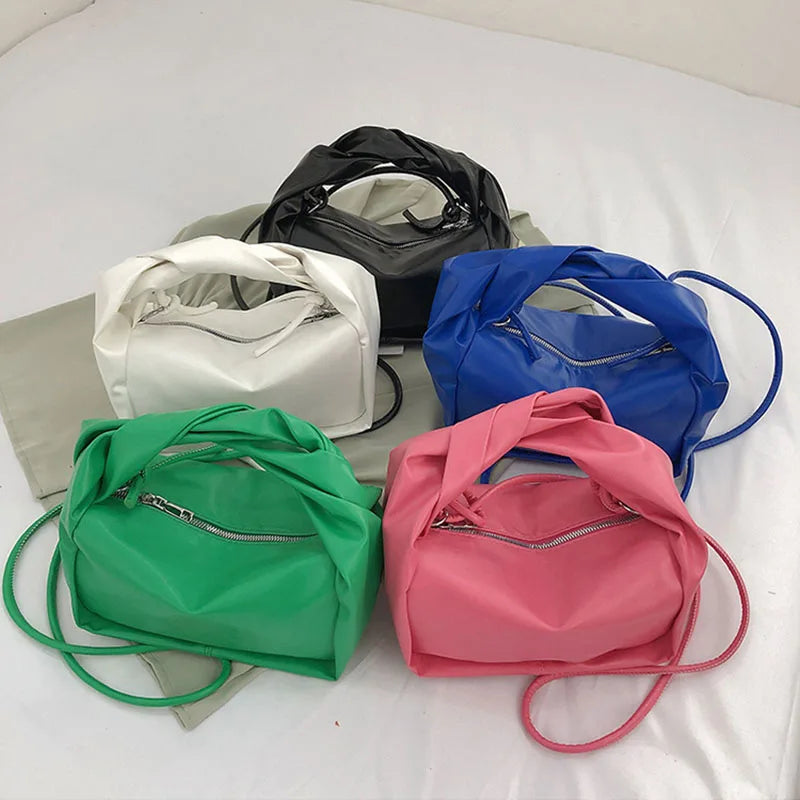 Kpop Women Backpack Wrinkled Clouds Crossbody Bag