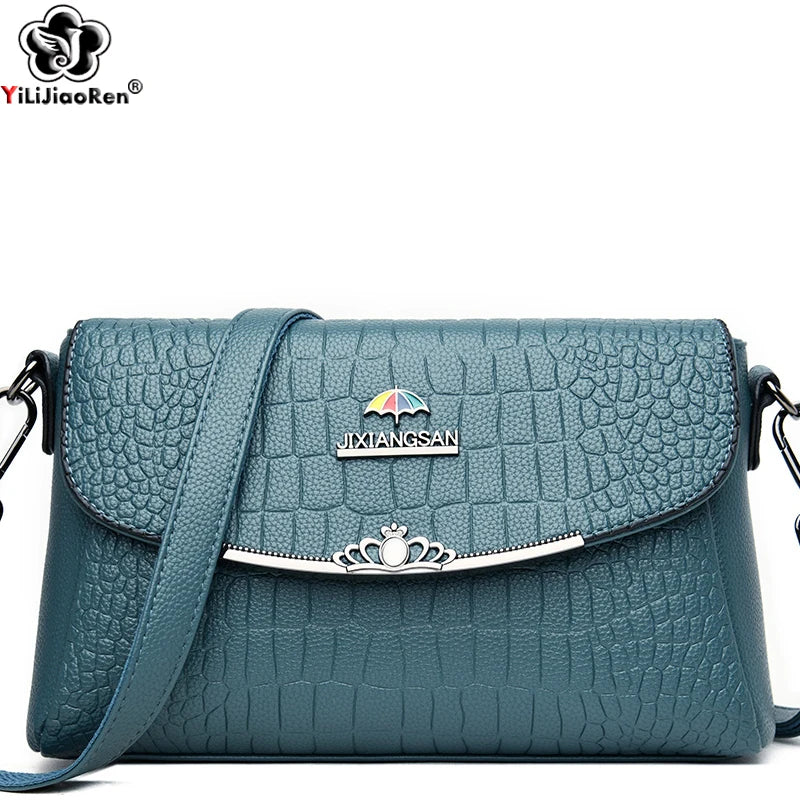 Women's Leather Crossbody Bag with STRAP