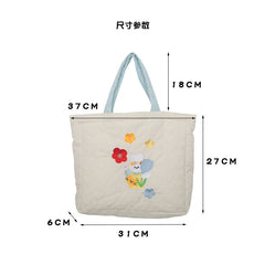 Embroidered Bunny Love Quilted Handbag