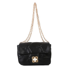 Spring Chain Shoulder Bag Lock Messenger Bag Small Square Bag