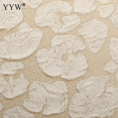 Lace Flower Evening Clutch Bag Beige Handbag