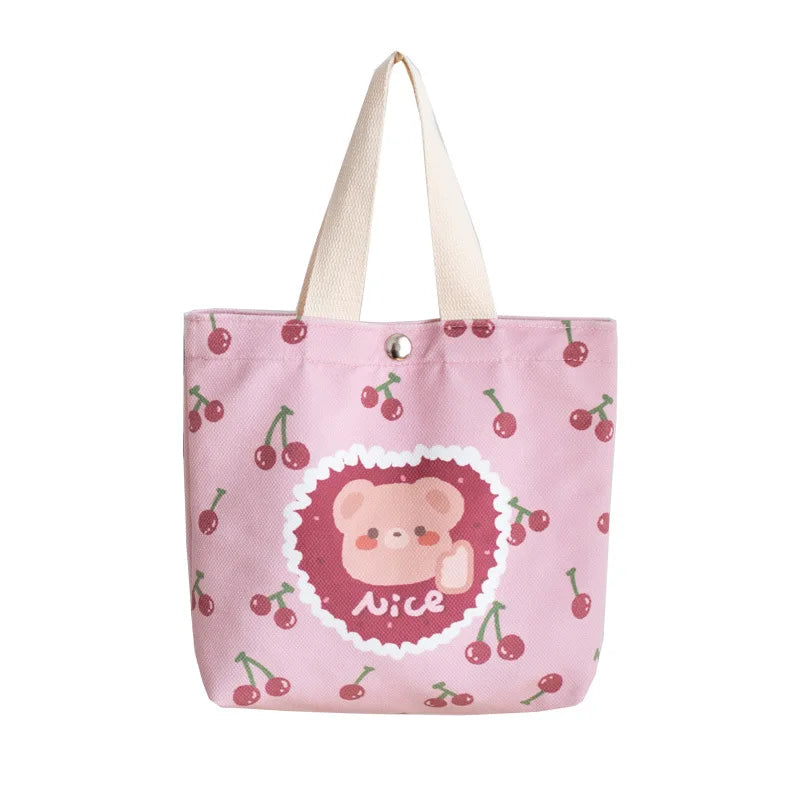 Canvas Dual-use Shoulder Bag with Pocket Handbag