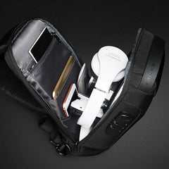 Anti-Thief Chest Bag USB Charging Waterproof Crossbody Shoulder Bag