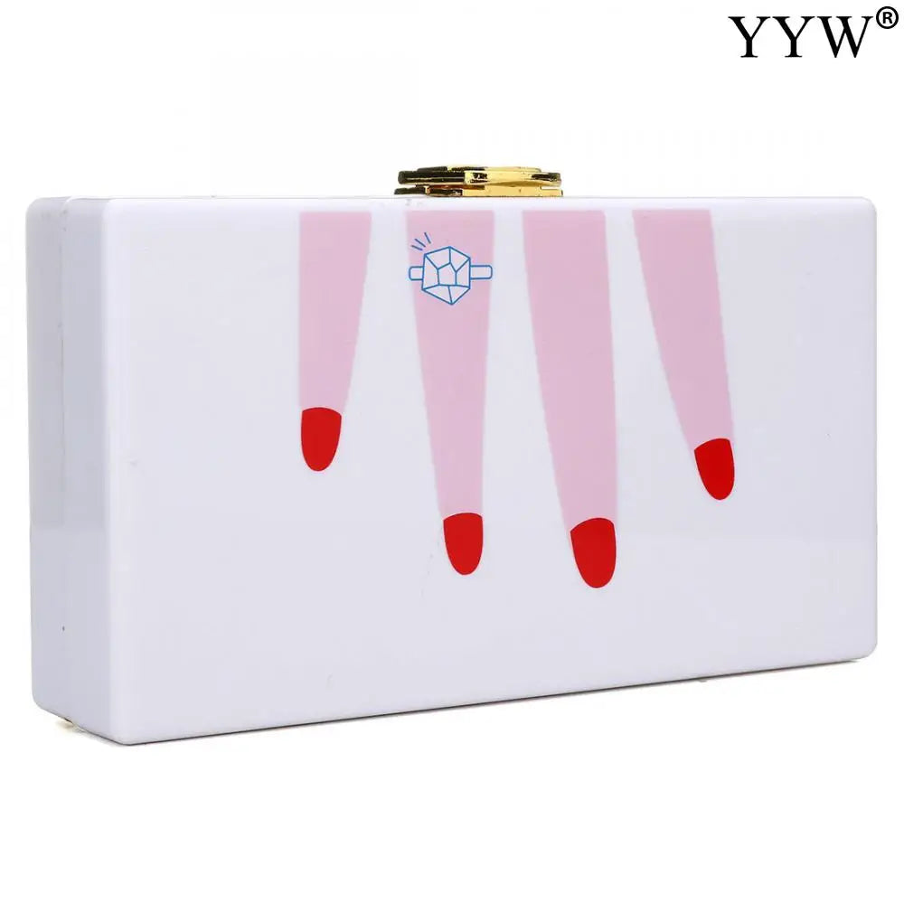 Women Acrylic Box Clutch Bag Purse Party Wedding Handbag Evening Bag