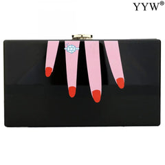 Women Acrylic Box Clutch Bag Purse Party Wedding Handbag Evening Bag